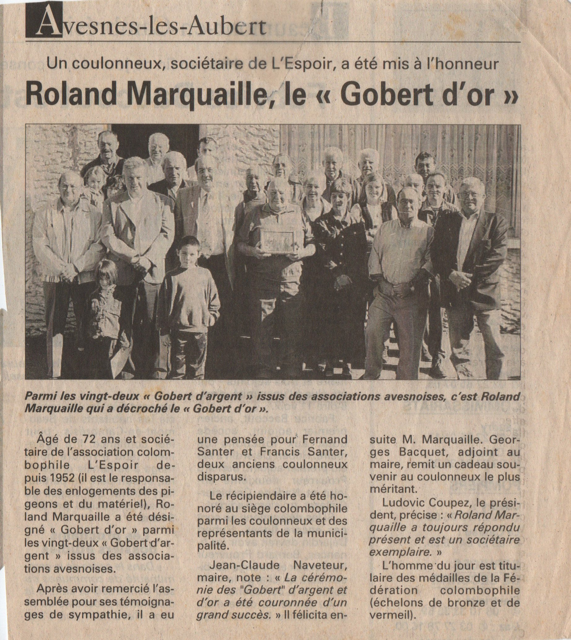 Roland Marquaille, le "Gobert d'or"