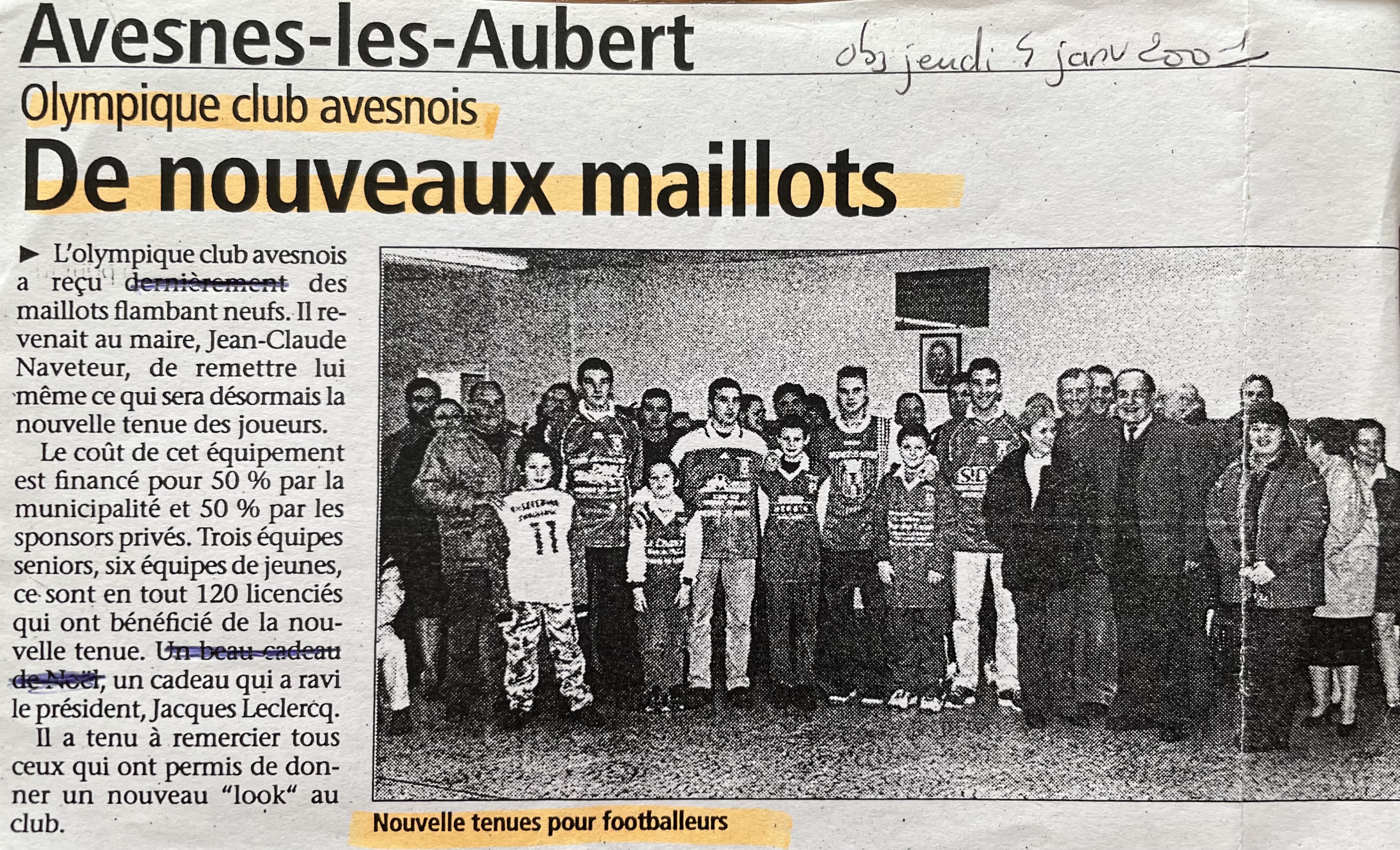 De nouveaux maillots