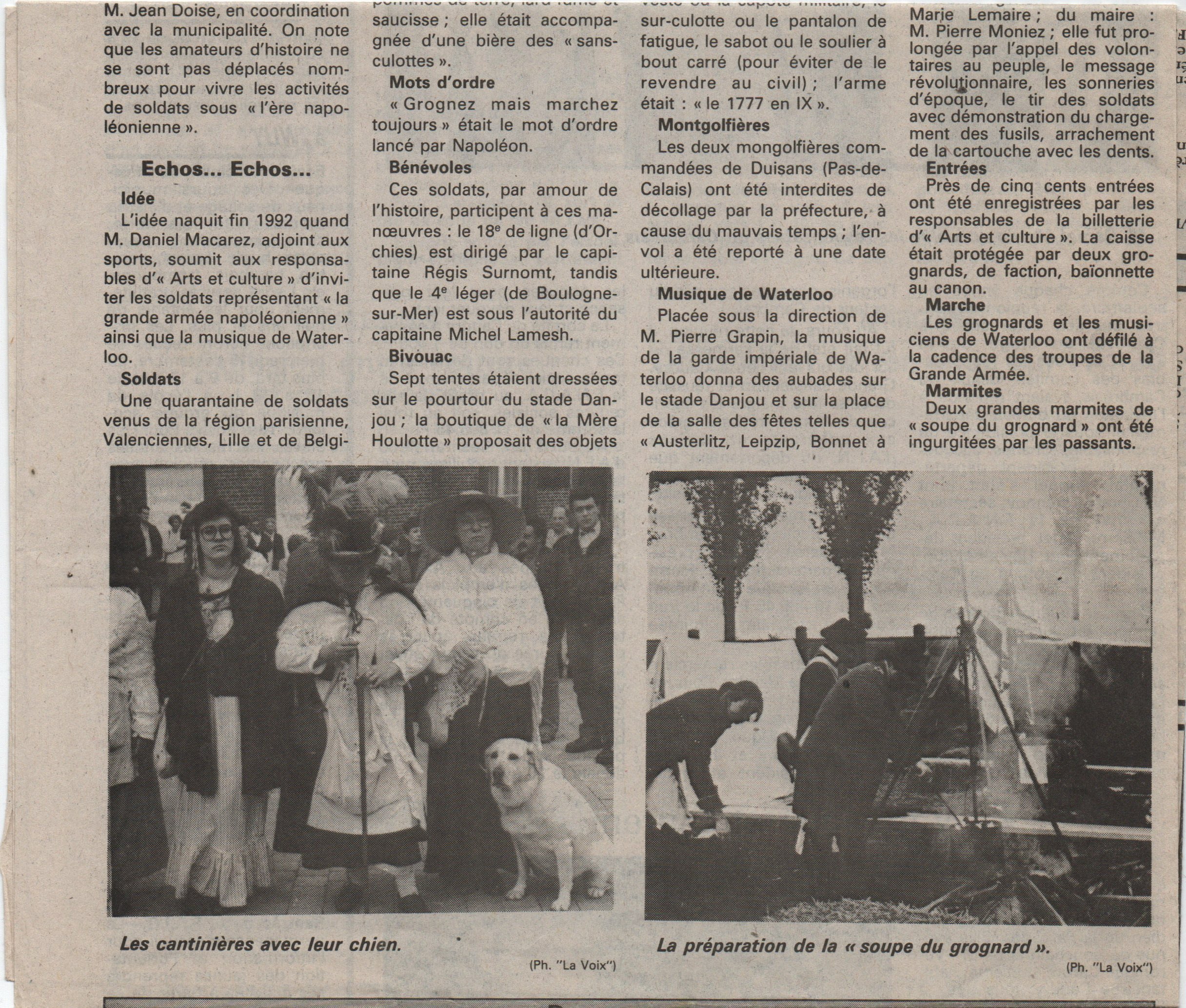 Reconstitution historique de l'époque napoléonnienne