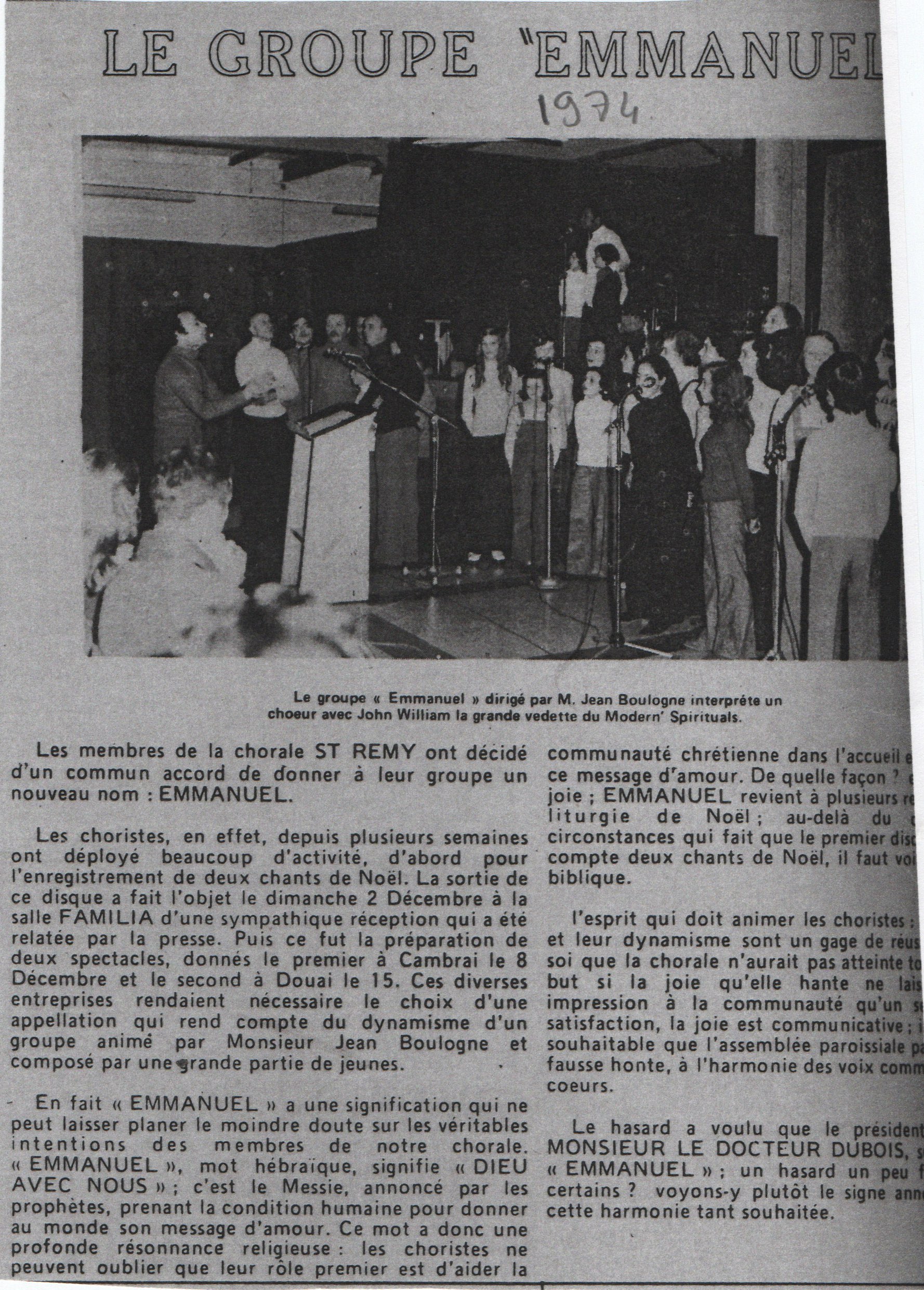 Le groupe Emmanuel