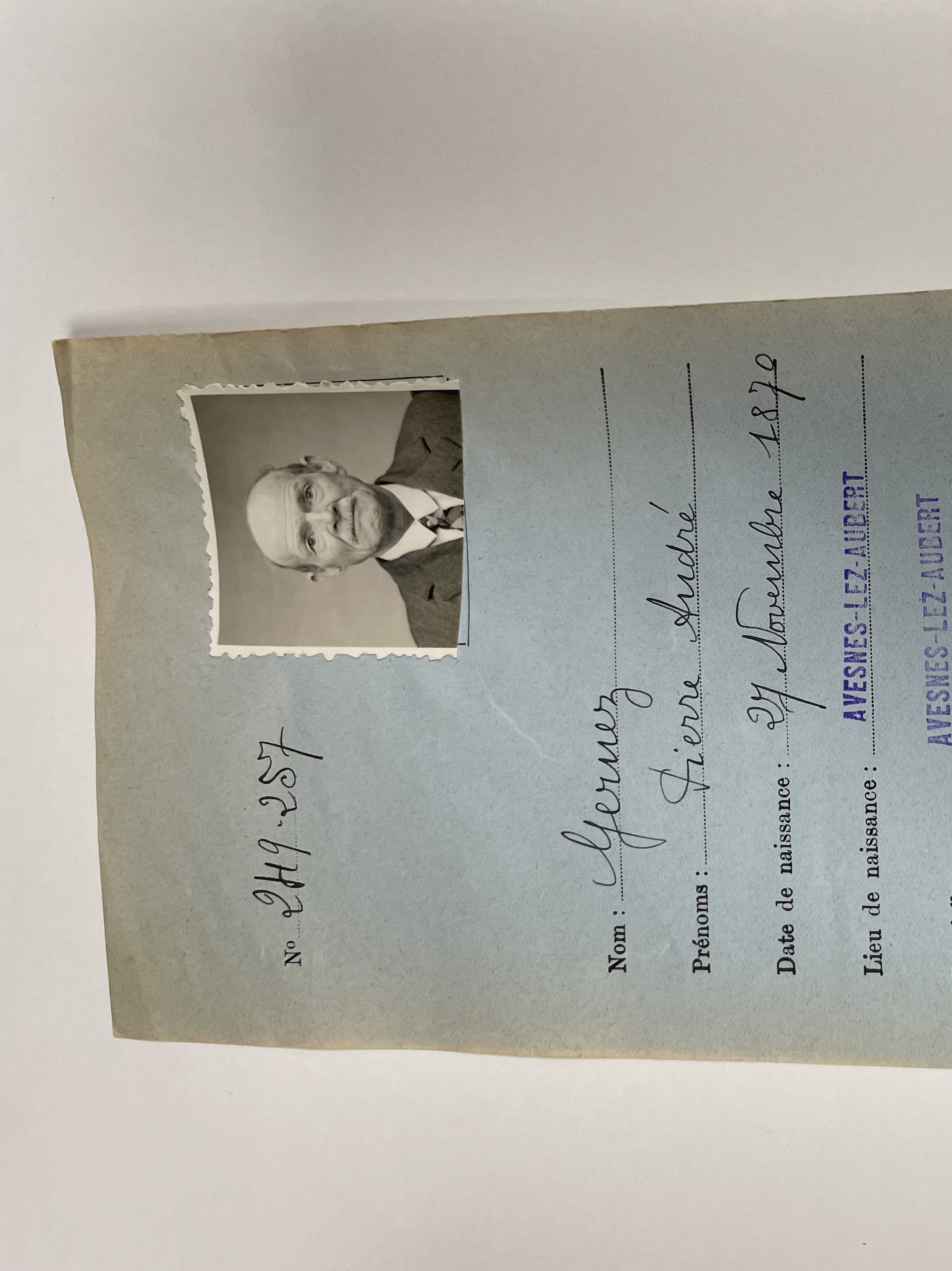 Fiche de recensement